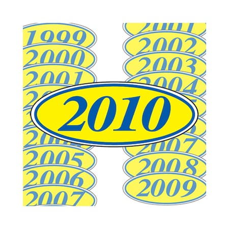 Ez Line Blue & Yellow Oval Year Model Signs: 2011 Pk 198-B-11